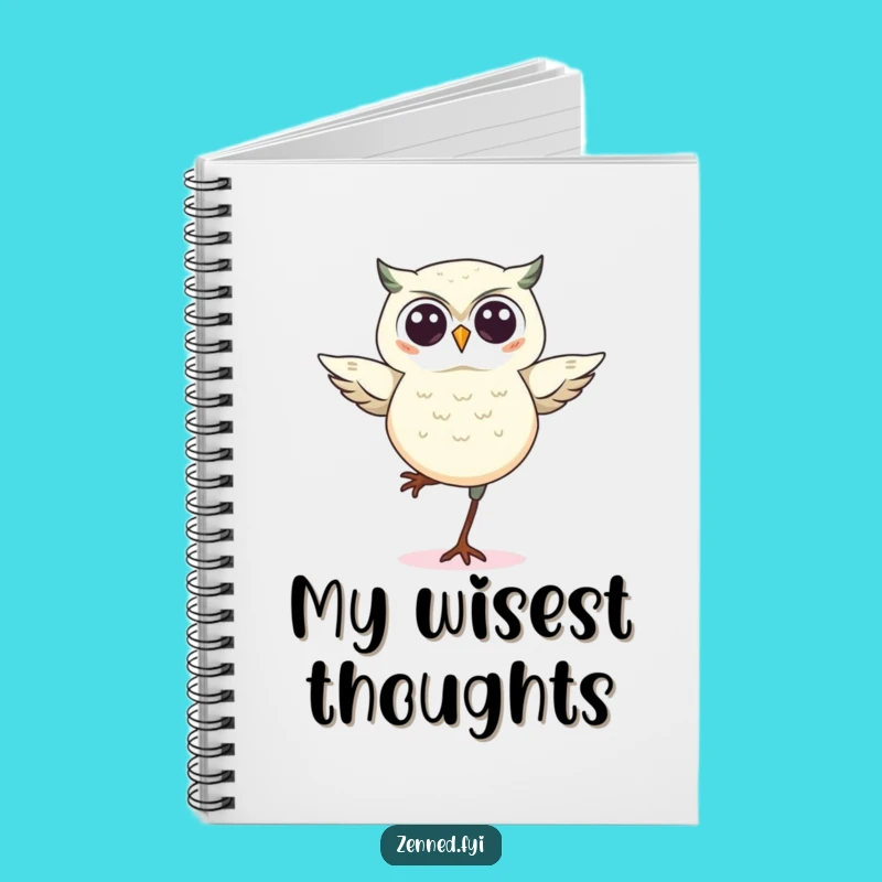 Funny Kawaii Owl Journal: Cute Owl Notebook for Notes & Wisdom