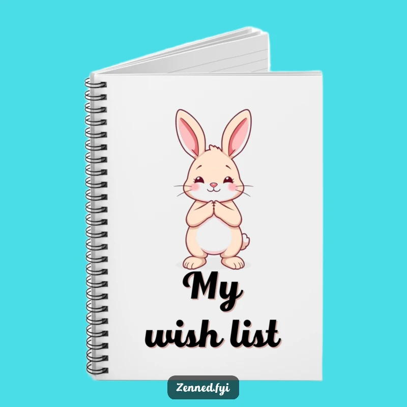 Funny Rabbit Notebook - Calm Prayer Pose Journal Gift