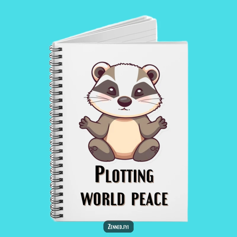 Funny Badger Meditation Notebook: Hilarious Zen Journal for Inspired Ideas