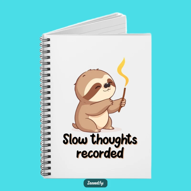 Funny Sloth Incense Notebook: Jot Down Thoughts at Your Own Pace