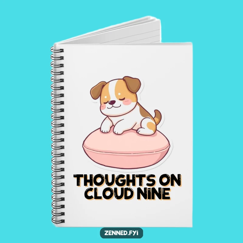 Funny Dog Cushion Notebook: Jot Down Happy Thoughts and Doggy Dreams