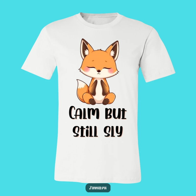Funny Fox Meditation T-Shirt: Mindful Breathing Gift for Yogis