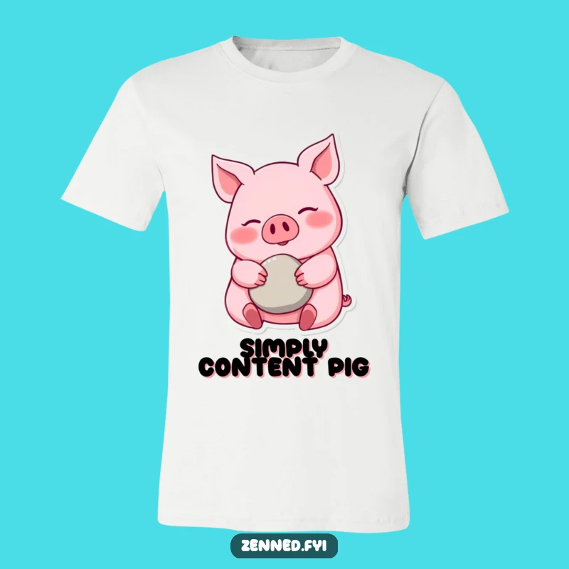 Chill Funny Pink Pig T-Shirt - Embrace Calm with Happy Pig Charm