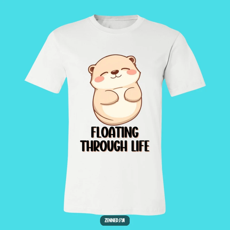 Funny Otter Smile T-Shirt - Contented & Peaceful Otter Tee