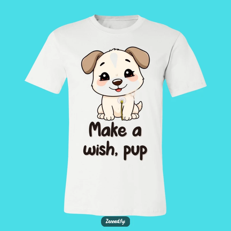Funny Dog Dandelion Wish T-Shirt - Adorable Pup Design for a Hilarious Funny Gift