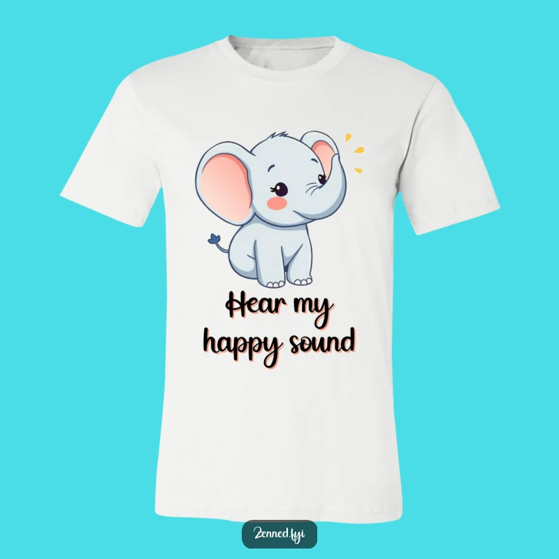 Funny Elephant Serenade T-Shirt - Comical Gift for Music Lovers