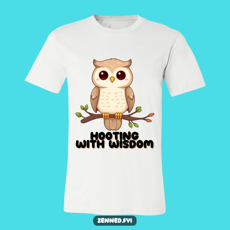 Funny Owl Stillness T-Shirt: Centered Zen Apparel for a Wise Statement