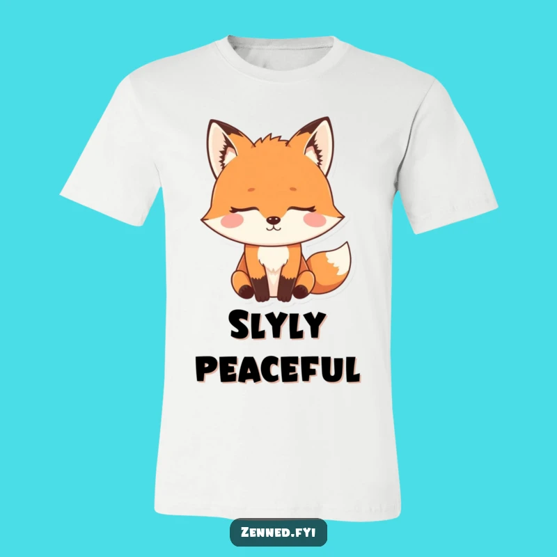 Funny Zen Fox T-Shirt: Peaceful Predator, Hilarious Yoga Tee for Focus