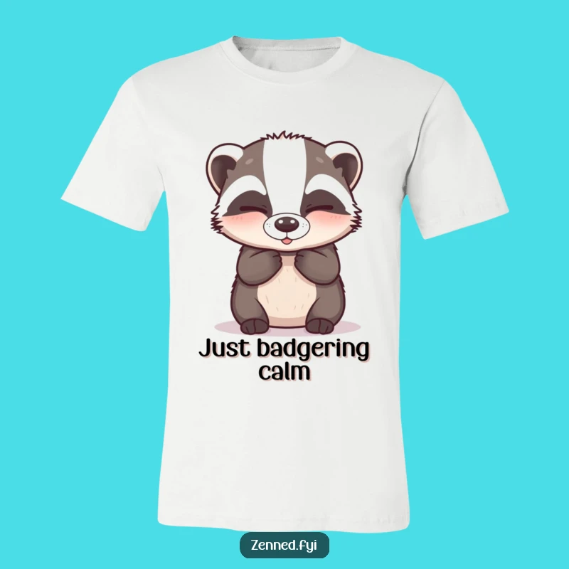 Funny Badger Breathing T-Shirt - Hilarious Zen Badger Tee, Perfect Gift