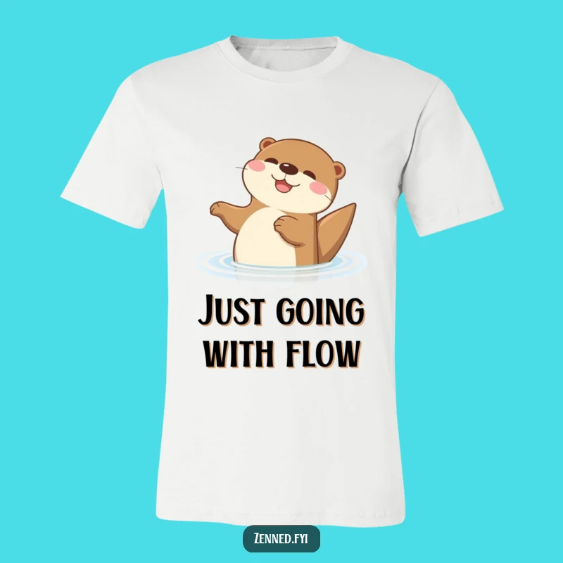 Funny Otter T-Shirt: Delightful Floating Otter Graphic Tee, Perfect Humorous Gift