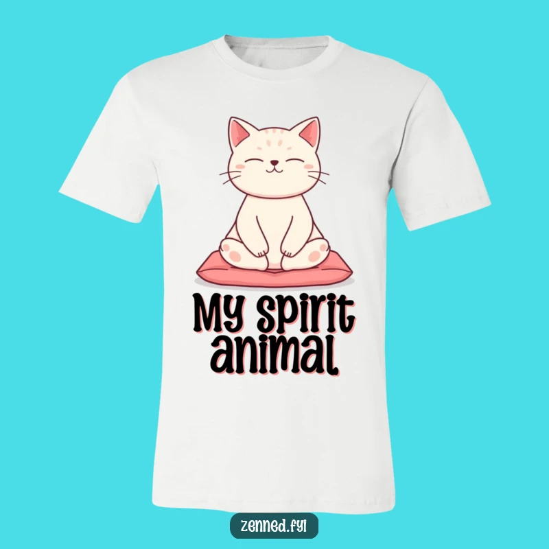 Funny Zen Cat T-Shirt: Yoga Cat in Lotus Pose, Hilarious Gift for Meditation Enthusiasts