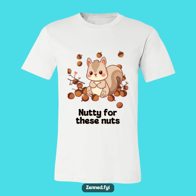 Funny Kawaii Squirrel T-Shirt - Playful Acorn Fun Apparel, Great Gift