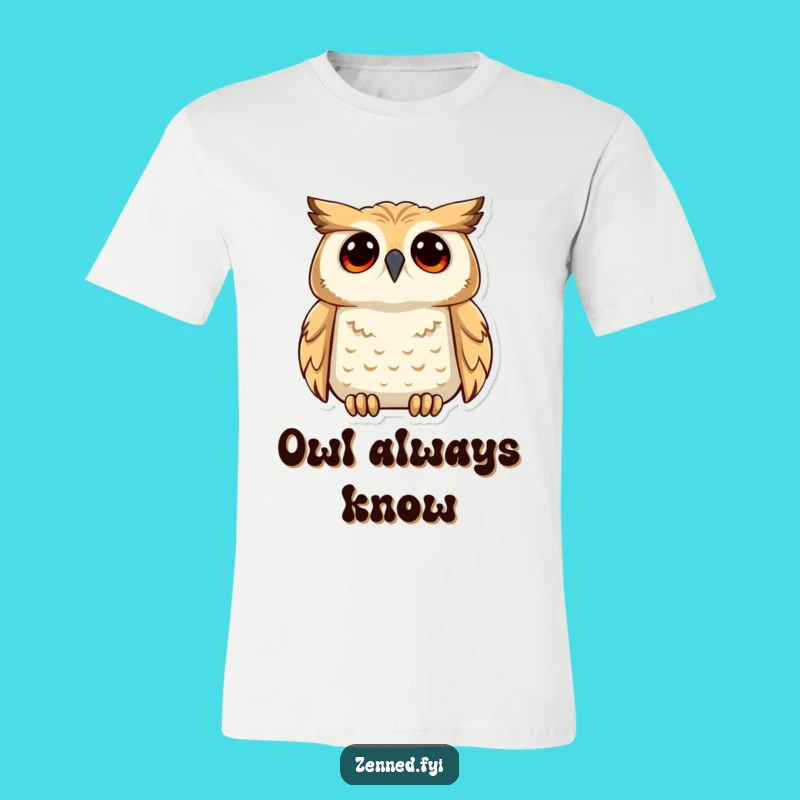 Funny Owl Wise Gaze T-Shirt - Deep Understanding Humor Tee Gift