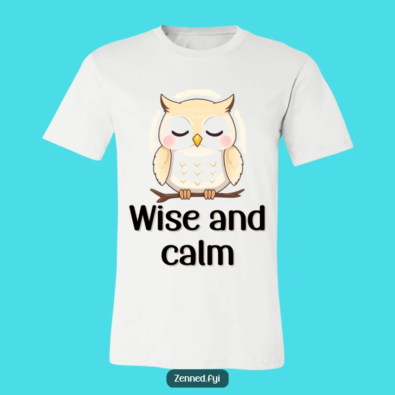 Funny Peaceful Owl Aura T-Shirt: Radiate Calm, Great Funny Gift