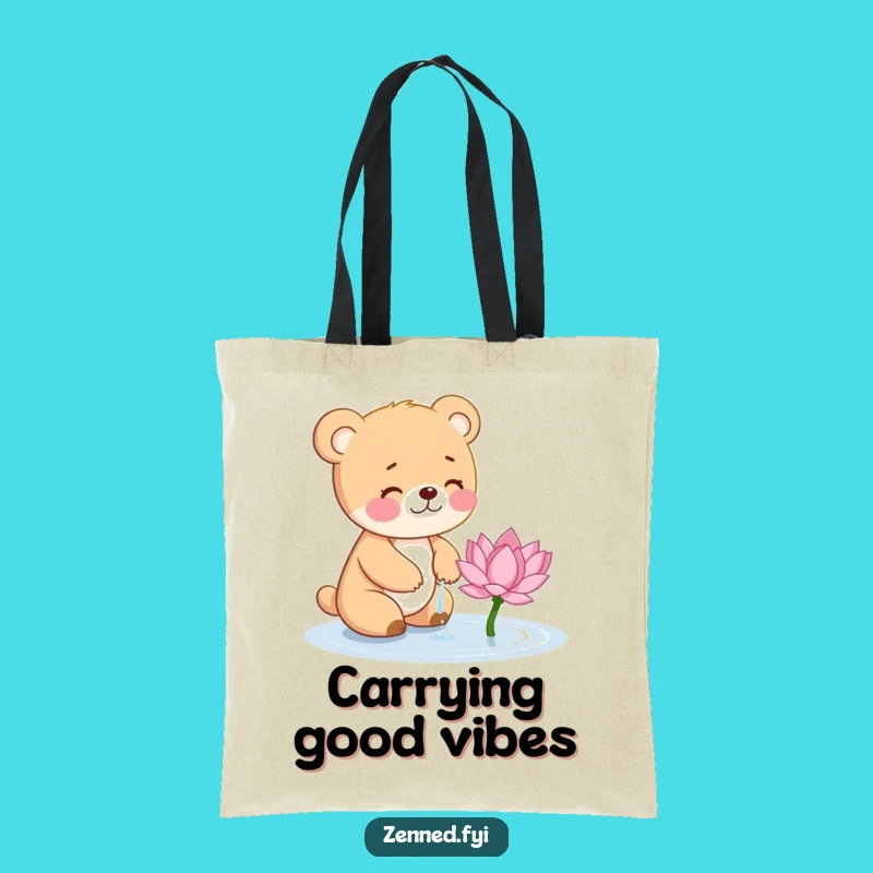 Funny Bear Cub Tote Bag: Whimsical Gift for Everyday Adventures