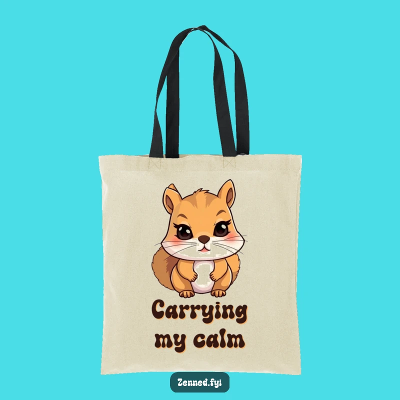 Funny Squirrel Tote Bag: Hilarious Grocery Carrier for Zen Shoppers