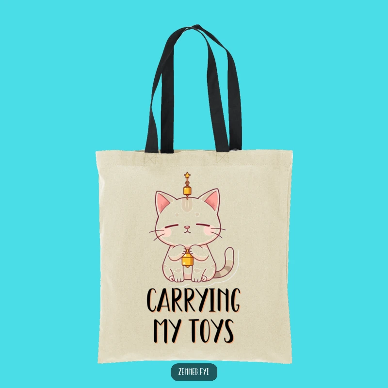 Funny Cat Bell Tote Bag: Carry Your Calm and Humor Effortlessly