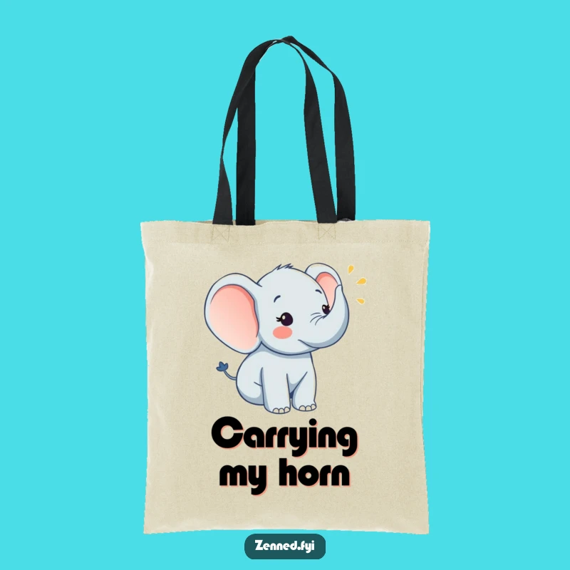 Funny Elephant Music Tote Bag - Hilarious Gift for Melodious Errands