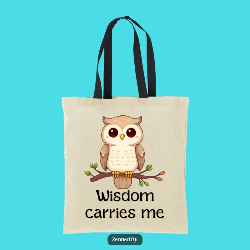 Funny Owl Zen Tote Bag: Stillness Carry-All for Daily Wisdom and Humor