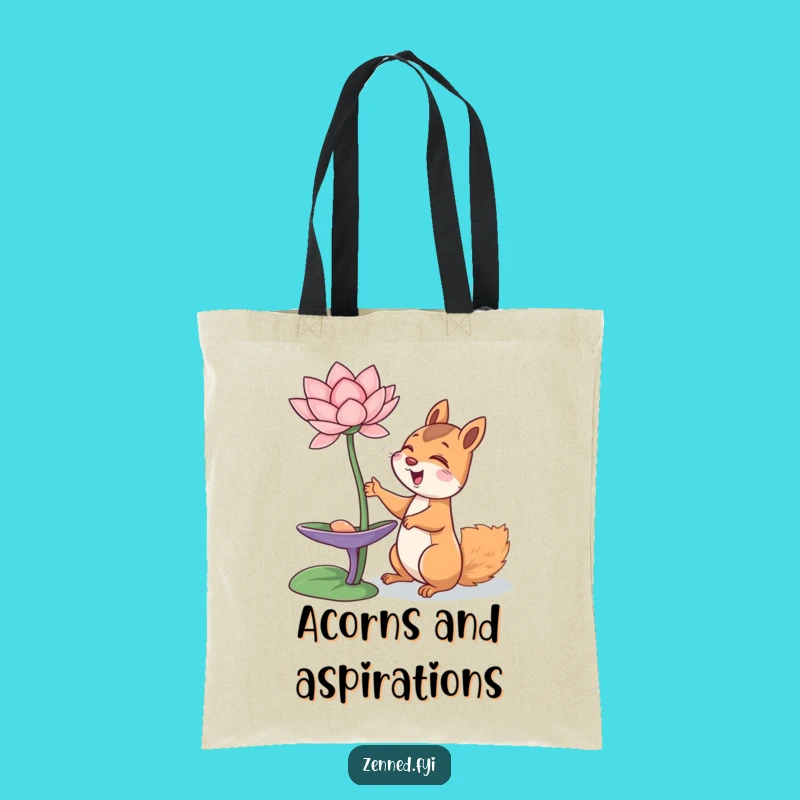 Funny Squirrel Tote Bag: Giggling Zen Hunter, Practical & Humorous Gift