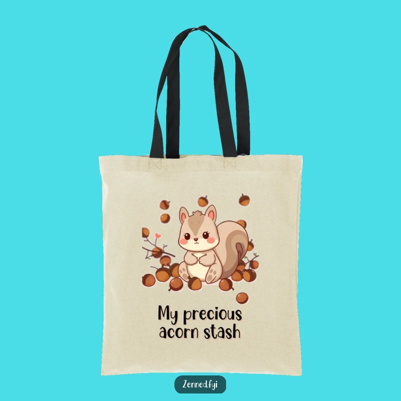 Funny Kawaii Squirrel Tote Bag - Carry Your Essentials with Acorn Joy