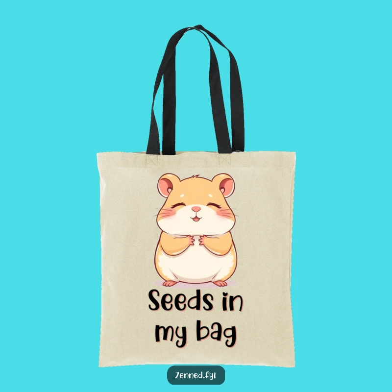 Funny Hamster Meditation Tote Bag: Carry Your Zen Funny Gift